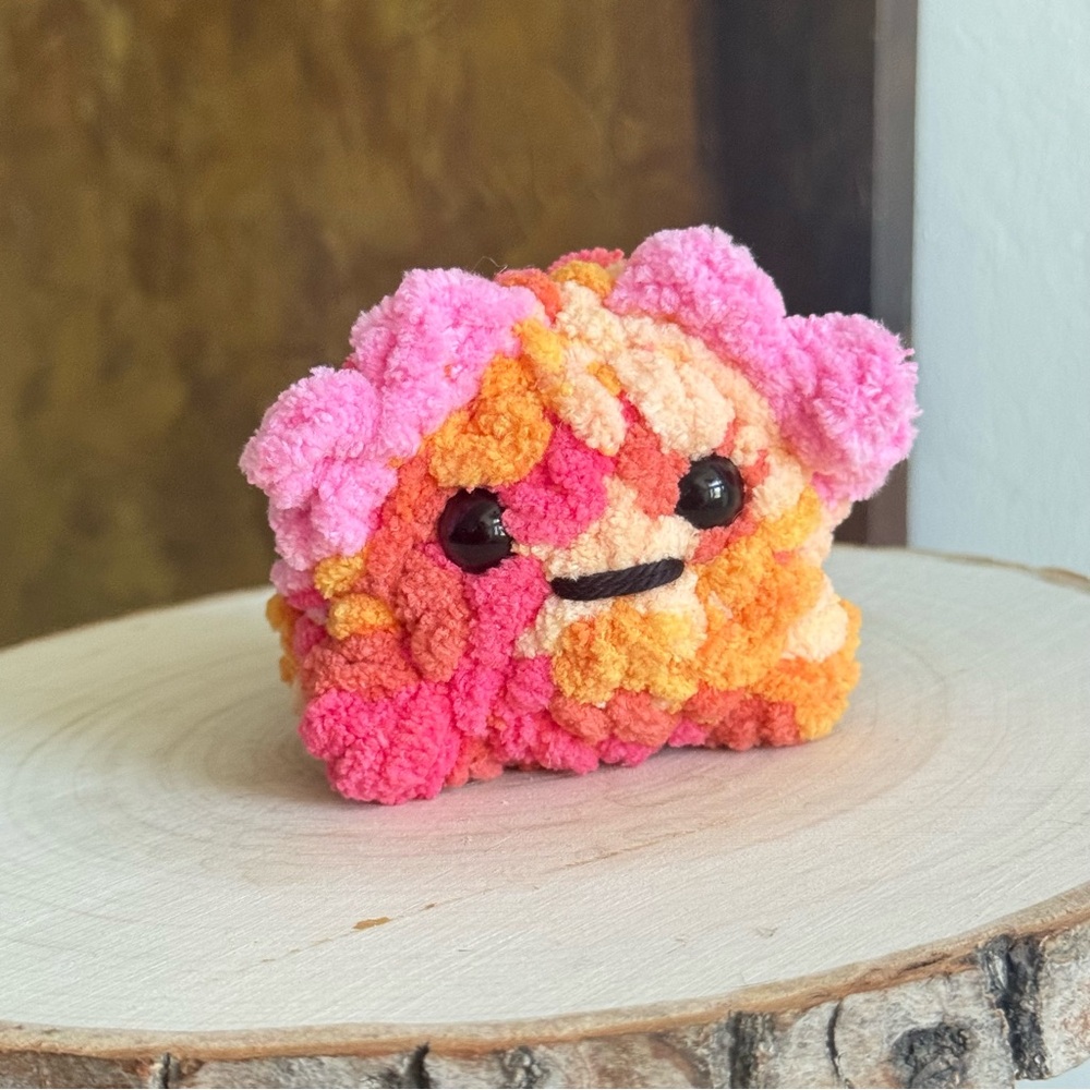 Baby Axolotl Crochet Handmade Mini Colorful Plushie